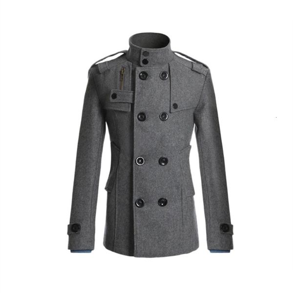 

men's wool blends mrmt brand jackets overcoat for male long suit en windbreaker men coat outer wear man jacket clothing 221123, Black