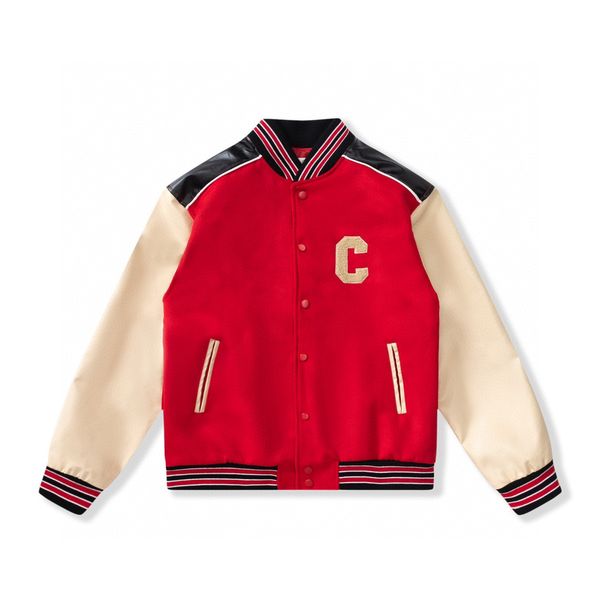 

men's jackets 2023 mens designer jacket men coats flight jacke baseball uniform letter c embroidery pu leather comfortable pearl clasp, Black;brown