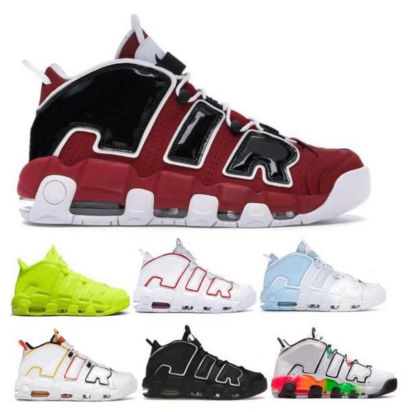 

shoes uptempos scottie pippen men woman sneakers 96 denim black silver volt ghost