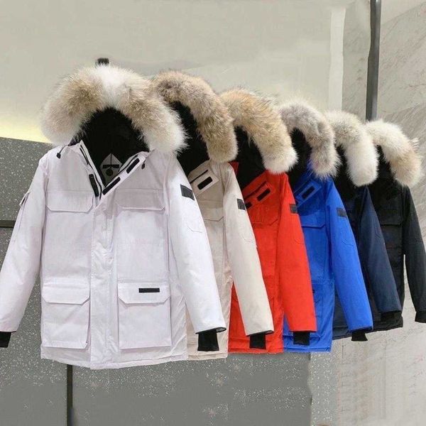 

canada men's designer jacket puffer coat parka hooded pattern epauleur embroidery fashion 08 expedition jackets goose couple extra thic, Black