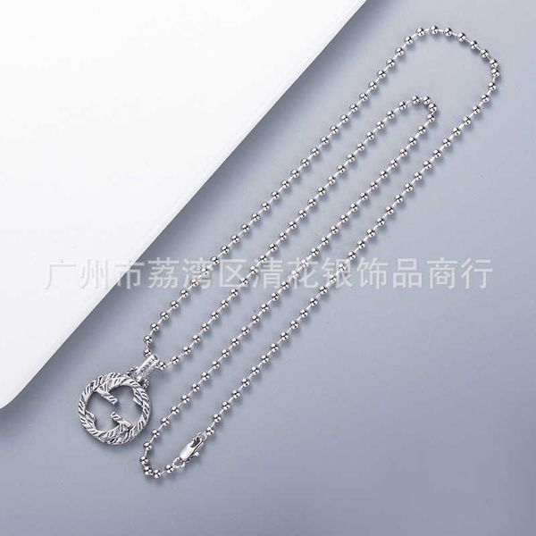 

2023 designer new jewelry same style antique double lovers fashion pendant for men and women thai silver necklace online red jewelry