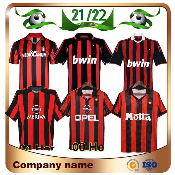 

1998 ac retro kaka soccer jersey 00 01 02 03 04 05 06 07 gattuso gullit van basten baresi ronaldo 93 94 95 96 milan rivaldo weah football, Black;yellow