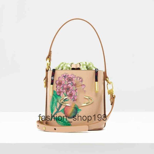 

women's bags new west dowager saturn bag fashion graffiti oil painting bucket bag 2023