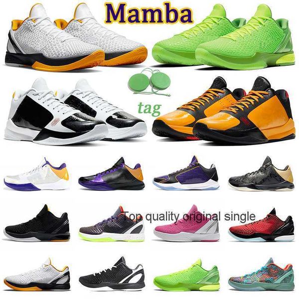 

mamba zoom 6 protro men basketball shoes grinch mambacita del sol chaos alternate bruce lee 5 rings lakers purple prelude mens trainers