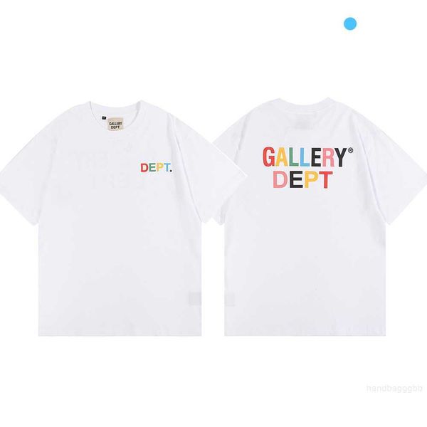 

men t-shirt gall dep cotton fashion designer casual 2022 little color alphabet couple short sleeve tee shirt round neck loose oversiz jf86, White;black