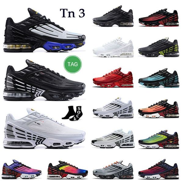 

2023 tn plus 3 leather running shoes winter tnplus tn3 tuned green aqua light bone black rainbow triple white laser blue off shattered ice w