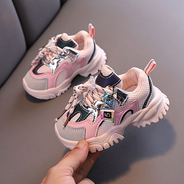 

sneakers spring autumn kids shoes baby boys girls children's casual breathable soft anti-slip running sports size 15-25 221122, Black;red