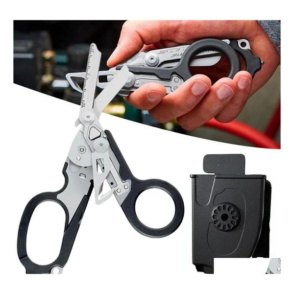 

others tactical accessories others tactical 6 in 1 mtifunction raptor emergency response shears foldable scissors pliers outdoor sur dh1jp