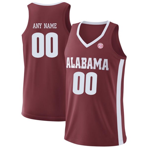 

custom ncaa alabama crimson tide college basketball jaden bradley mark sears darius miles rylan griffen noah gurley jahvon quinerly dom welc, Black;red