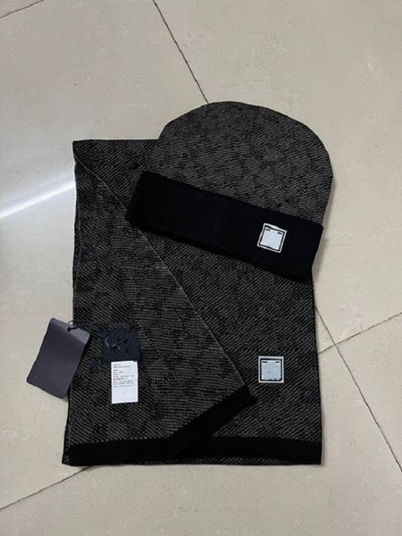 

men women designers hat scarf sets classic lattice keep warm in winter two-piece wool hats & scarves set brand ss fashion accessories, Blue;gray