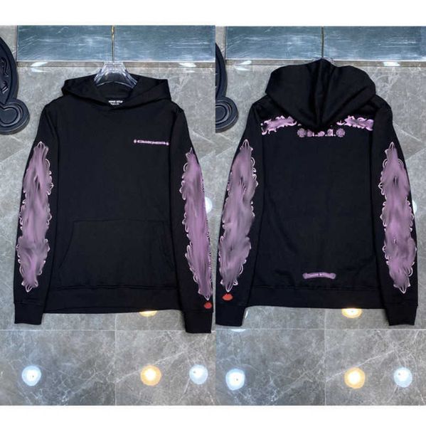 

men's luxury fashion sweatshirts designer classic hoodies ch zipper hooded sweater casual men women cross pullover sanskrit hoodie coa, Black