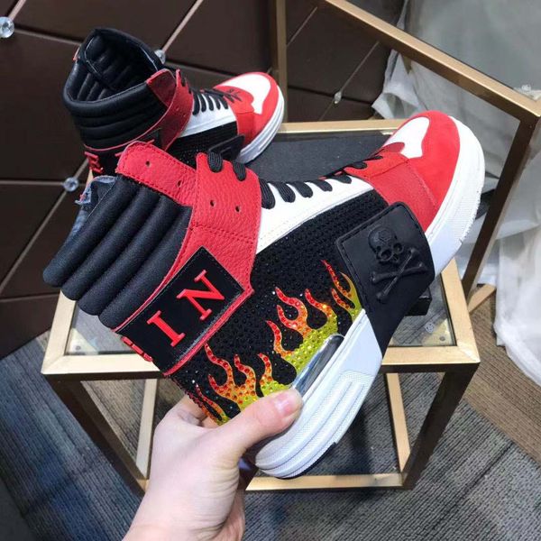 

luxury designer shoes casual sneakers breathable mesh stitching metal elements are size38-45 asdawadasdasdsadasdasda, Red;white