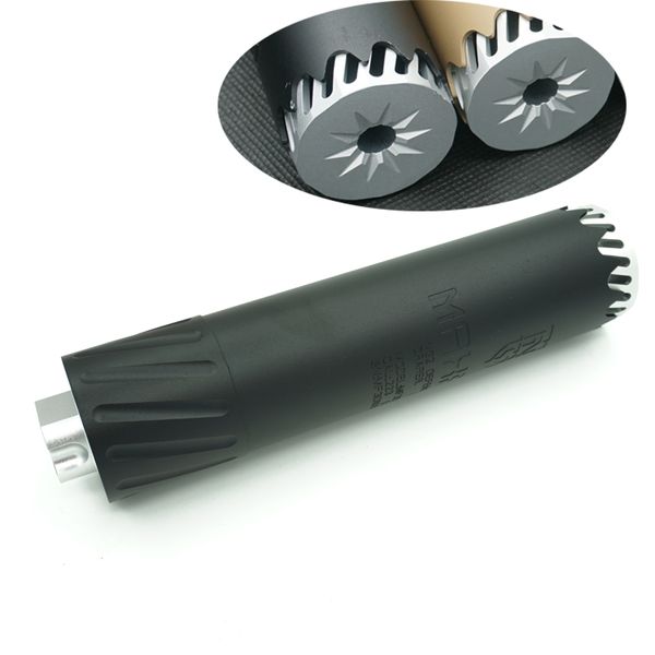 

metal cnc barrel suppressor muzzle mute 14mm reverse thread 165mm tg2 pneumatic black brown 14mm ccw silencer accessory