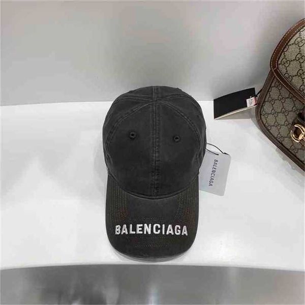 

home paris balencaigcap luxury baseball cap original single embroidery wash denim cotton cap old sun protection sunshade men and women trend, Blue;gray