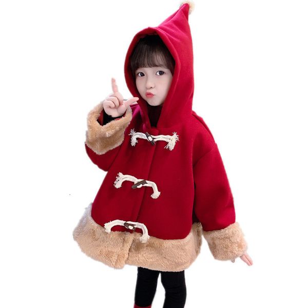 

coat born baby girl for christmas cute hooded red jackets toddler children winter thick outertwear 2 3 4 5 6 7years old 221122, Blue;gray