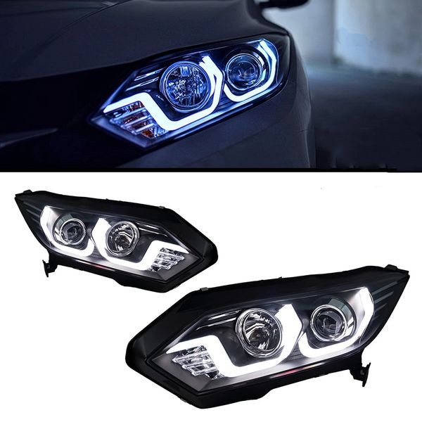 

headlight for honda hrv vezel 20 15-20 18 head lights style replacement drl daytime lights lighthouse projector facelift