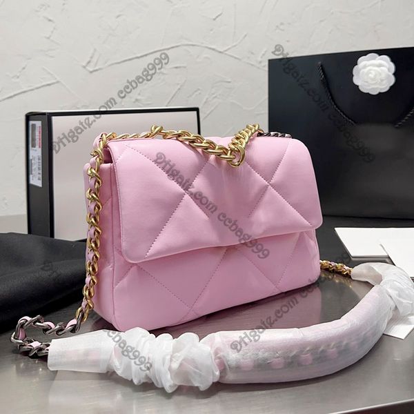 

delicate flap 19 ladies designer tote bags diamond genuine leather quilted luxuries handbags gold-tone metal hardware sacoche large capacity