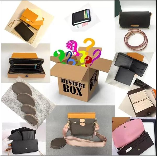 

hh christmas mystery box designer brand bag fashion shoulder luxurys thanksgiving day lucky boxes random mystery blind boxss gift for holida, Slivery;golden
