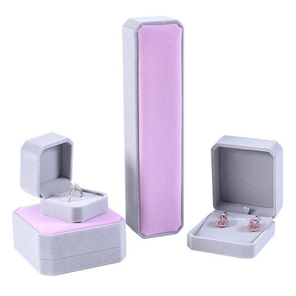 

jewelry boxes protable jewelry storage box set earrings ring necklace pendant collection organizer square gift boxes cases drop deli dhugt, Black;white