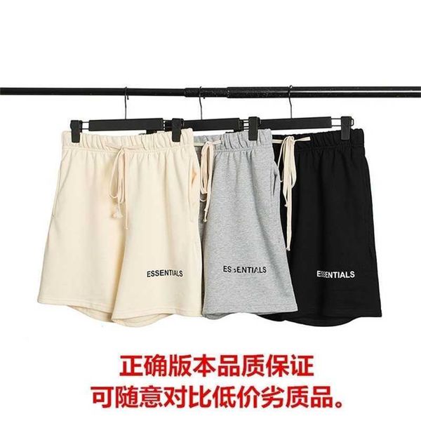 

designer mens summer shorts essentials essentials letter printed drawstring shorts fog high street loose casual sports capris men and women, White;black