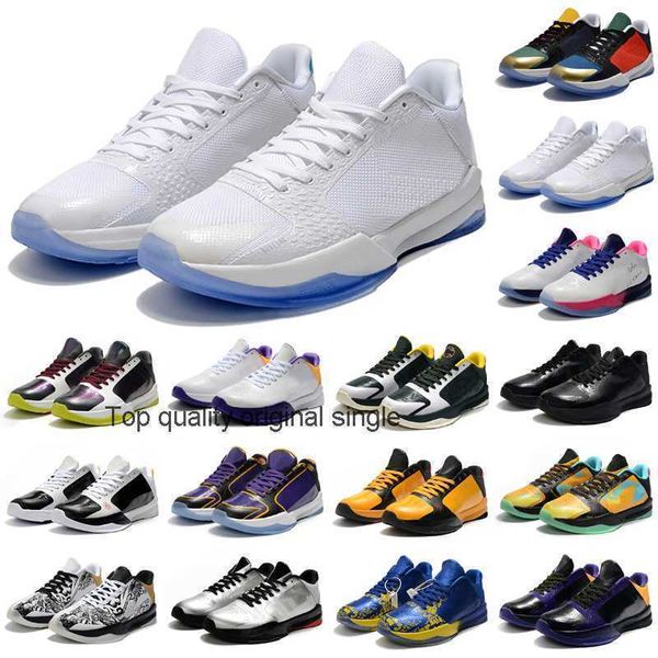 

basketball shoes mens sneakers champ lakers purple gold chaos 2021 5s bruce lee protro mamba 5 v tennis size 40-46