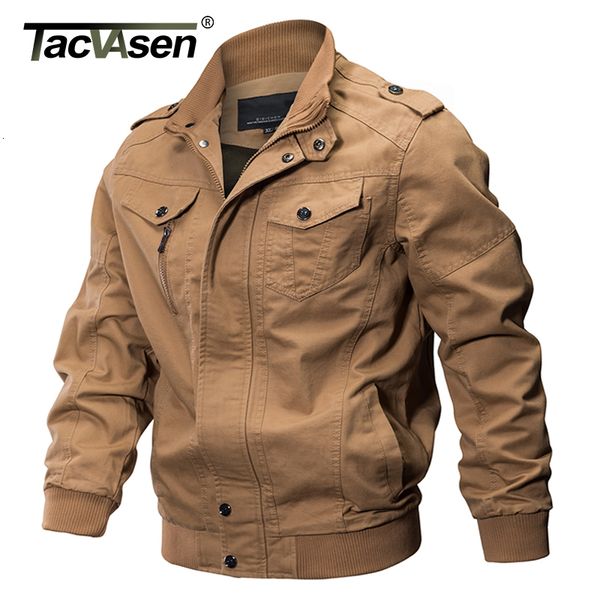 

mens leather faux tacvasen military jacket men winter bomber coat army safari cotton pilot autumn fashion casual cargo slim fit 221122, Black