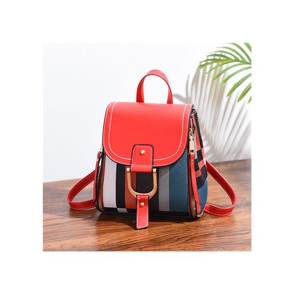 

fashion pu shoulder bag female multifunctional backpack travel square cover backpacks soft leather leisure schoolbags large capacity schoolb