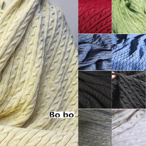 

super thick twist knitted wool remade sweater texture heavy weight rod elastic knitted clothing diy fabric warm silk yarn twill multiple col, Black;white