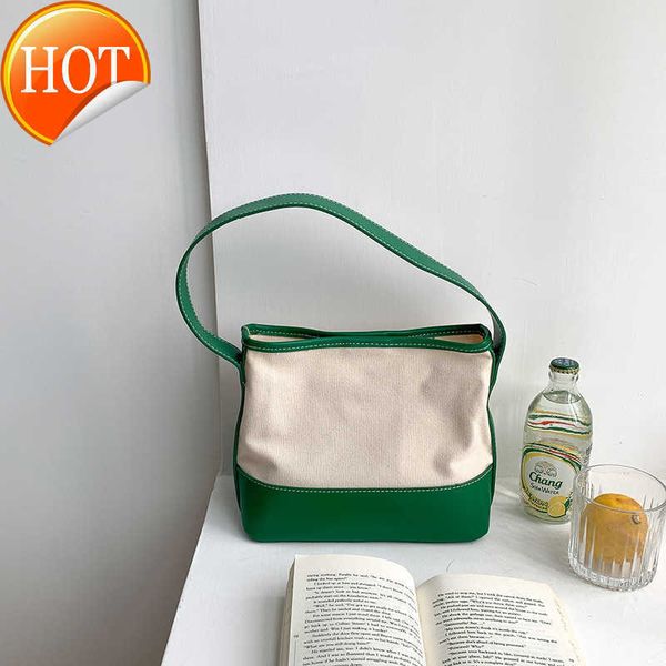 

women's designer bag triumphal arch underarm bag small design one shoulder sense splice handbag fashion canvas factory direct sales