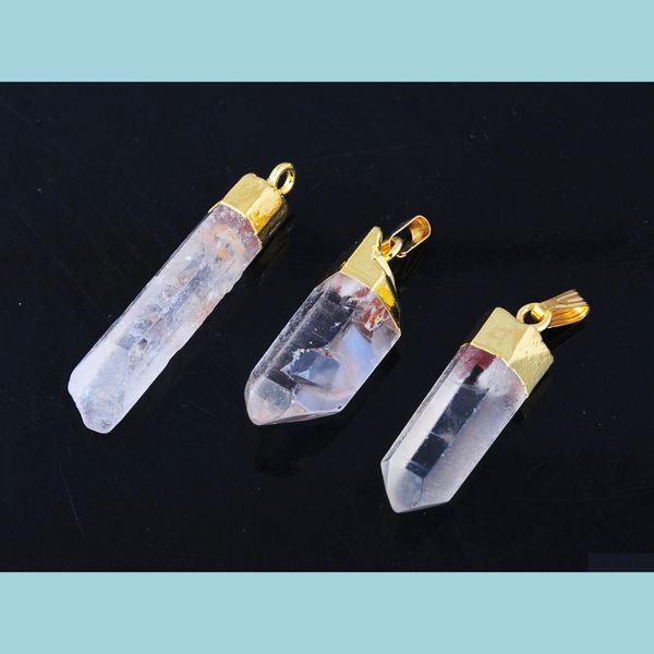 

pendant necklaces clear quartz necklace reiki healing crystal pendant spiritual natural irregar stone necklaces gemstone jew dhgarden dhoez, Silver