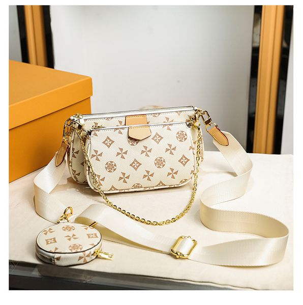 

3 pcs purse shoulder bags three piece set purs classic handbags women bag leather lady messenger satchel cross body package luxury backpacks