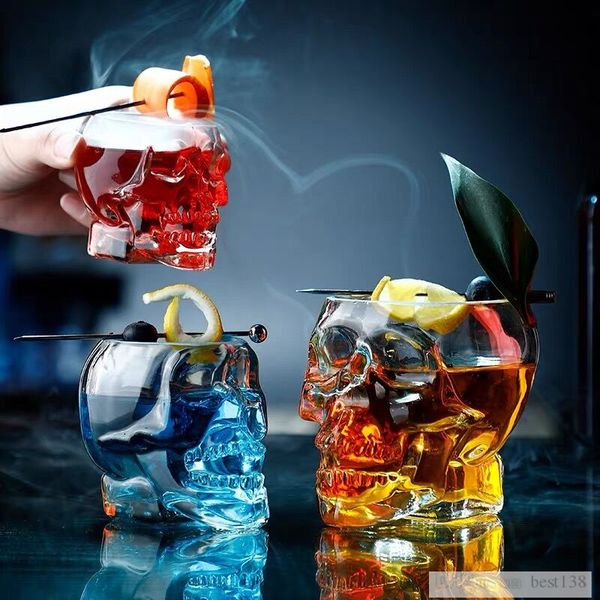 

new style colorful skull head mannequin head cup hollow for sale, Khaki