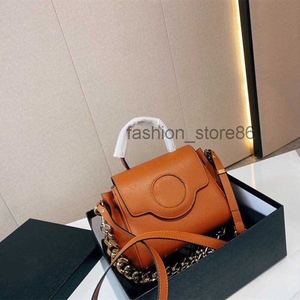 

chain bag ladies luxury leather handbags orange fashion brand shoulder bag medusa design classic retro large handbag yzzi s10h