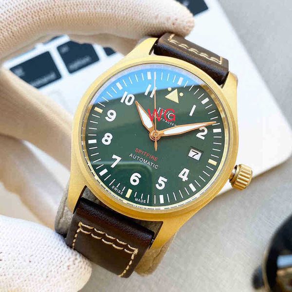 

luxury mens mechanical watch pilot timing swiss automatic men's little prince flamethrower bronze es wristwatch, Slivery;brown
