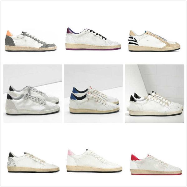 

sneakers casual shoe luxury shoes designer classic white do-old dirty ball star golden man women, Black