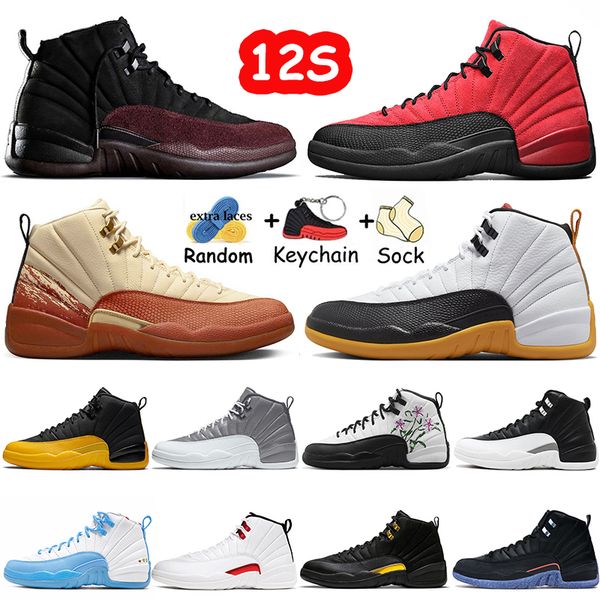

jumpamn 12 basketball shoes fashion 12s stealth ovo white beige floral flowers gym red suede punch pink playoffs years in china j12 sneakers