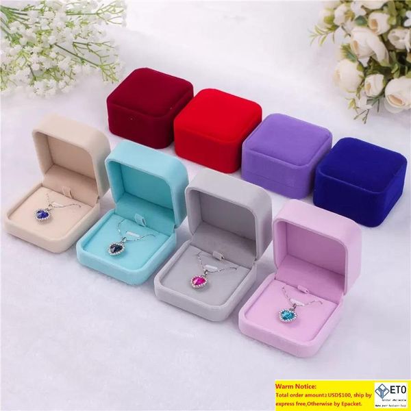 

fashion velvet jewelry boxes cases for only pendant necklaces wedding jewelry gift packaging display size, Black;white