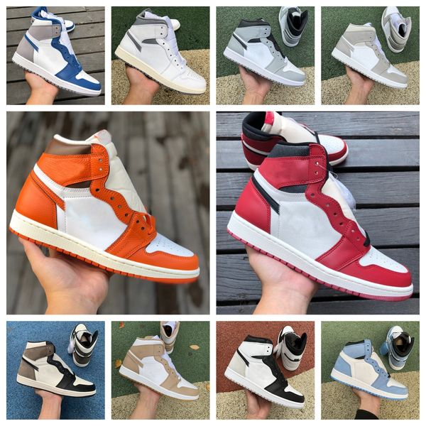 

jumpman 1s high og basketball shoes retro 1 mens women university blue starfish patent bred bleached coral tan gum dark mocha twist chicago