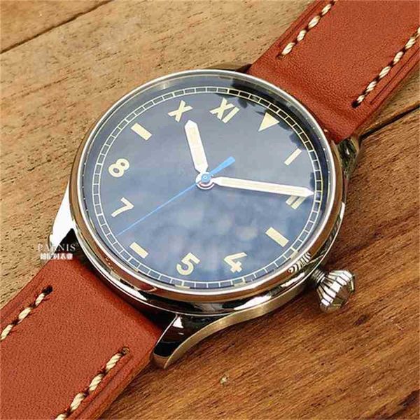 

superclone lw watch pilot vakuy men's watch vh31a mechanical sweeping luminous waterproof stainless steel sapphire automatic wn7s, Slivery;brown