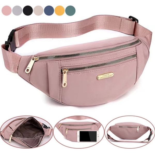 

waist bags large capacity packs shoulder oxford cloth adjustable buckle strap women makeup phone pouch travel bag zipper handbag 221124