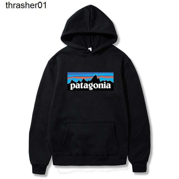 

men's hoodies sweatshirts designer patagonias hoodie sweatshirt men's fashion pullover large plush couple fashion hoodie, Black