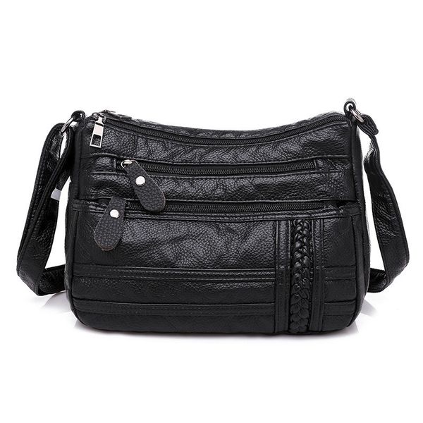 

waist bags ladies multipocket messenger bag soft pu leather shoulder casual crossbody for women 221124