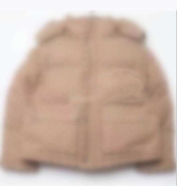 

men brown canvas padded down jacket designer women zipper pocket nylon coat hood drawstring winter warm outwear, Black