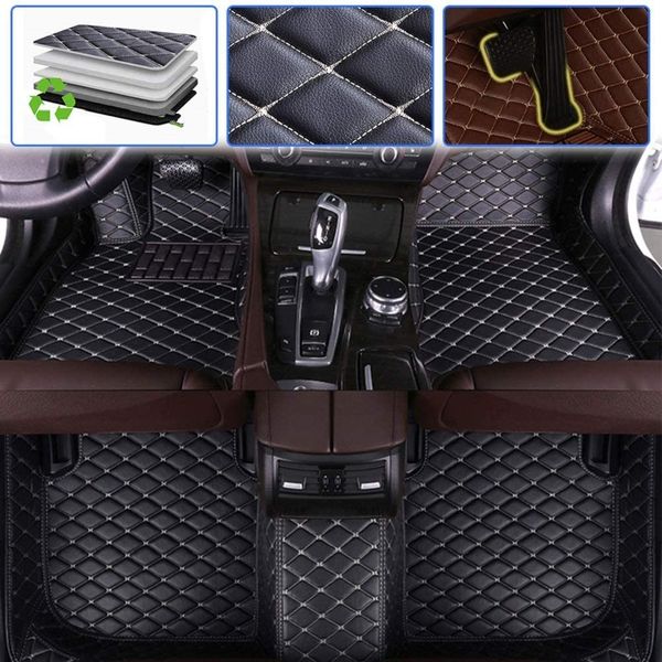

car floor mats for jeep grand cherokee 2004-2022 full covered leather black
