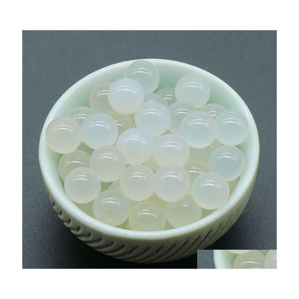 

loose gemstones natural 8mm nonporousball no holes undrilled chakra gemstone sphere collection healing reiki decor white agate stone dhd8n, Black