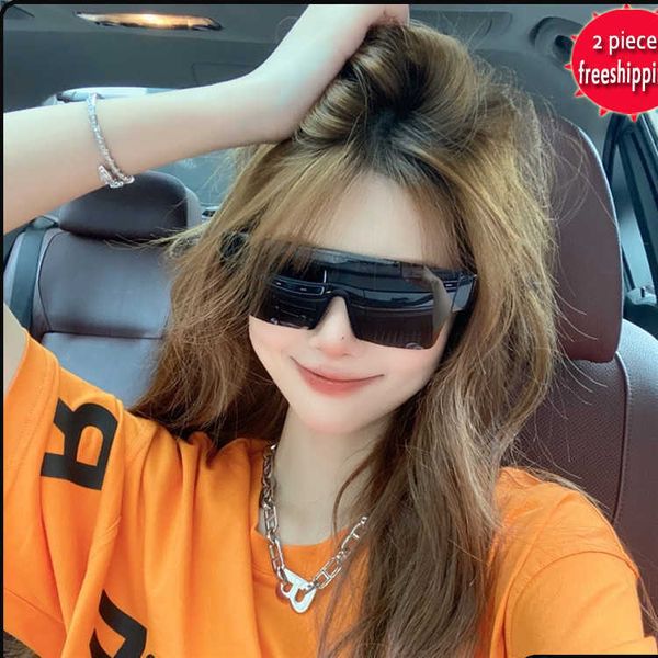 

luxury fashion trends 60%off design sunglasses be family's new all-in-one goggl letter plate star sunglasses uv400 high quality, White;black