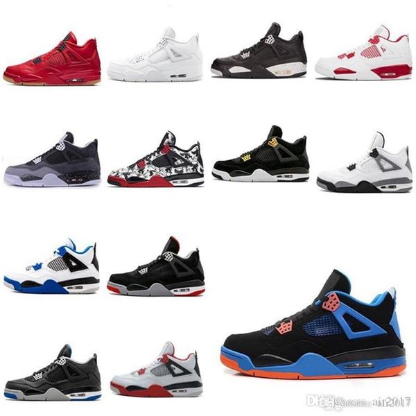 

jumpman white x sail bred union 4 4s men basketball shoes neon black cat cool grey metallic purple shoe sneakers 40-46244v