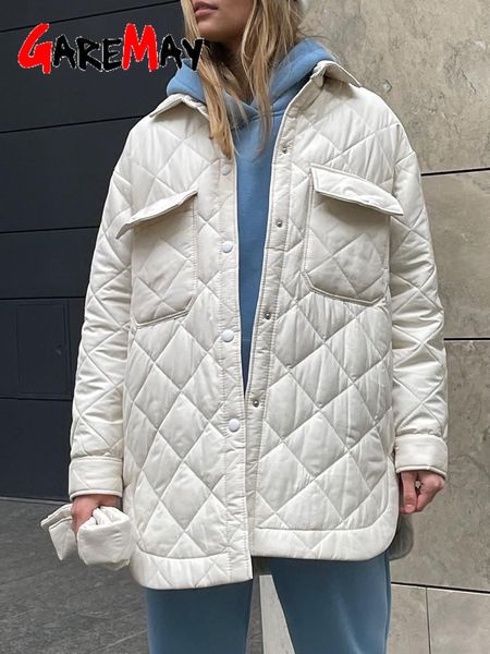 

womens down parkas parka winter vintage warm cotton jacket with belt padded female long thin white oversize quilted coat for women 221124, Black