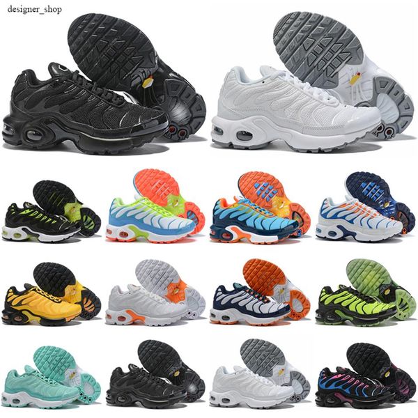 

children new 2021 shoes kids running shoes boy& girl toddler youth trainer cushion surface breathable sports tn sneake258g, Black