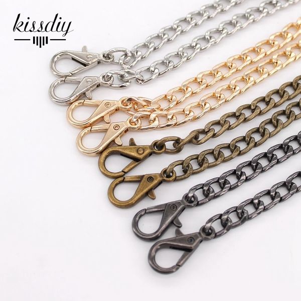 

bag parts accessories 40120cm handbag metal chains shoulder strap diy purse gold silver bronze black handles 221124